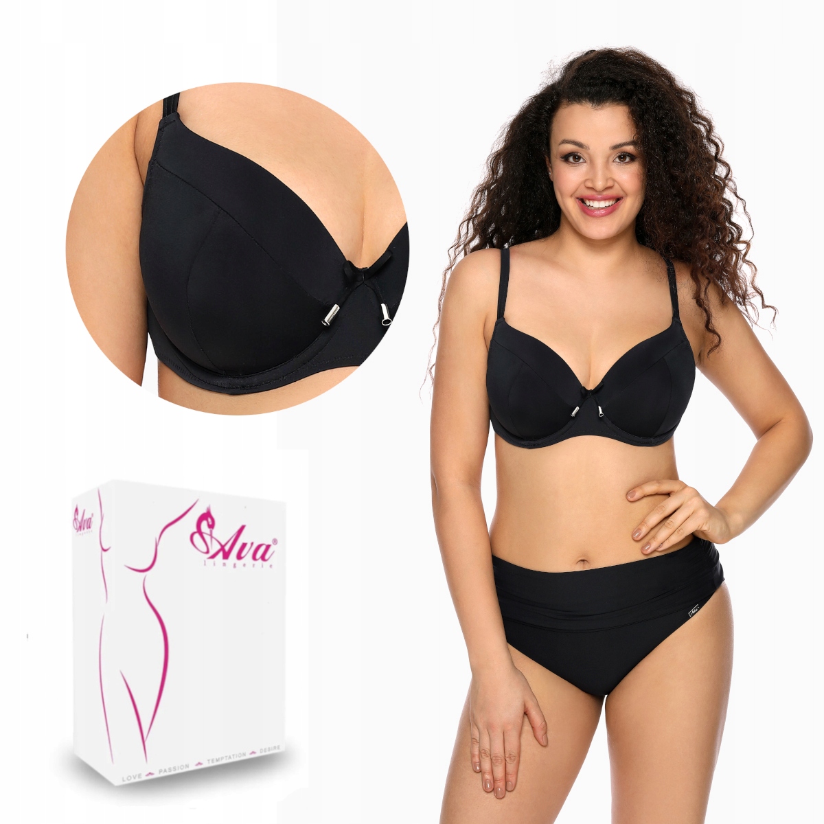 Horní část plavek podprsenka full cup Sk 13 černá 85C