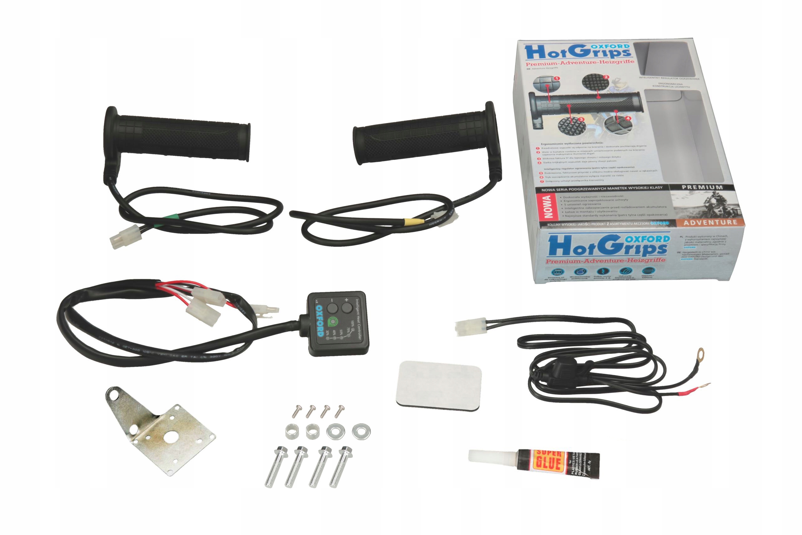 Vyhrievané manžety Oxford Adventure 22 mm panel