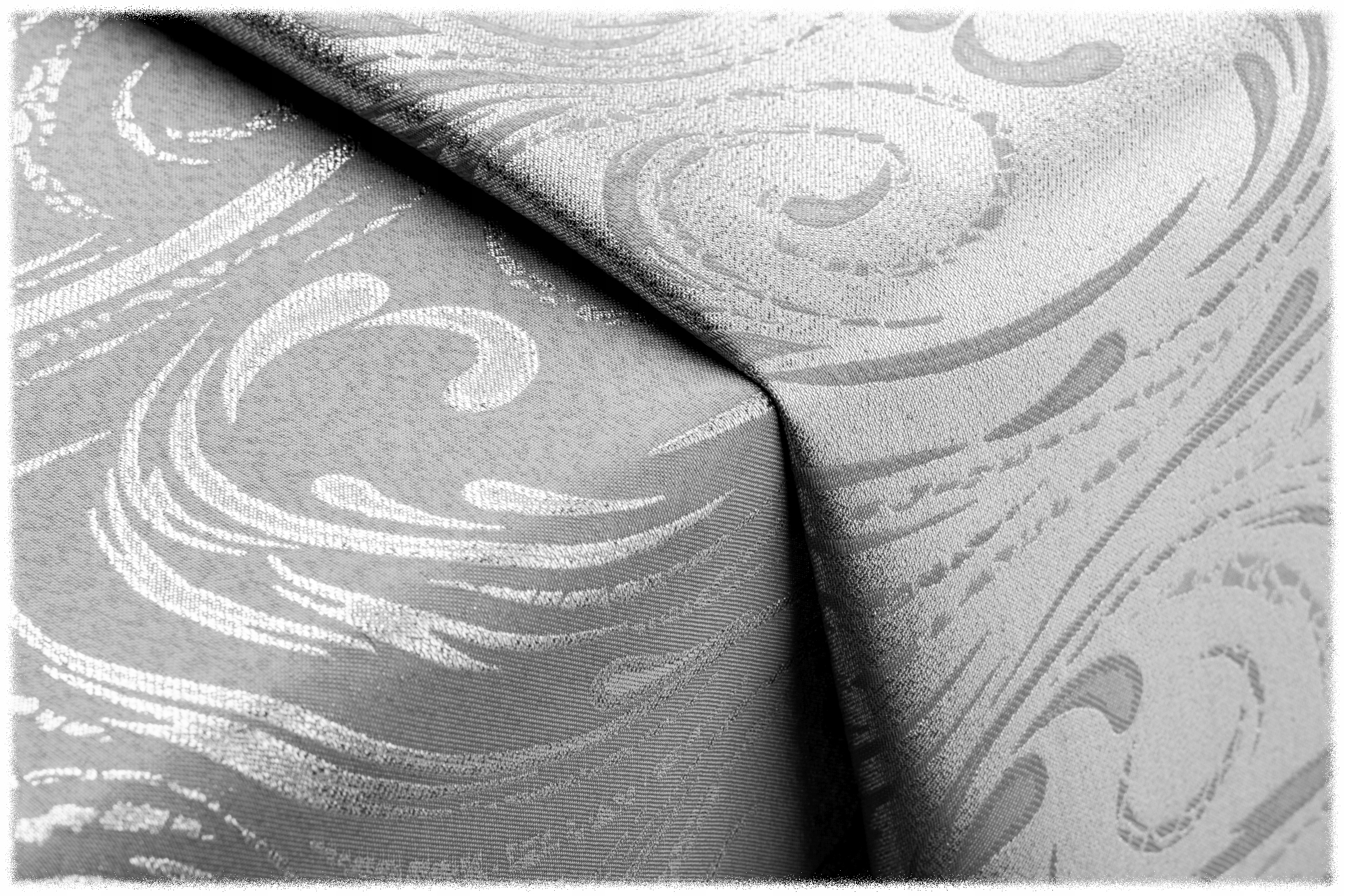 

obrus Dwustronny 150x300 Popiel srebrny Mazaje