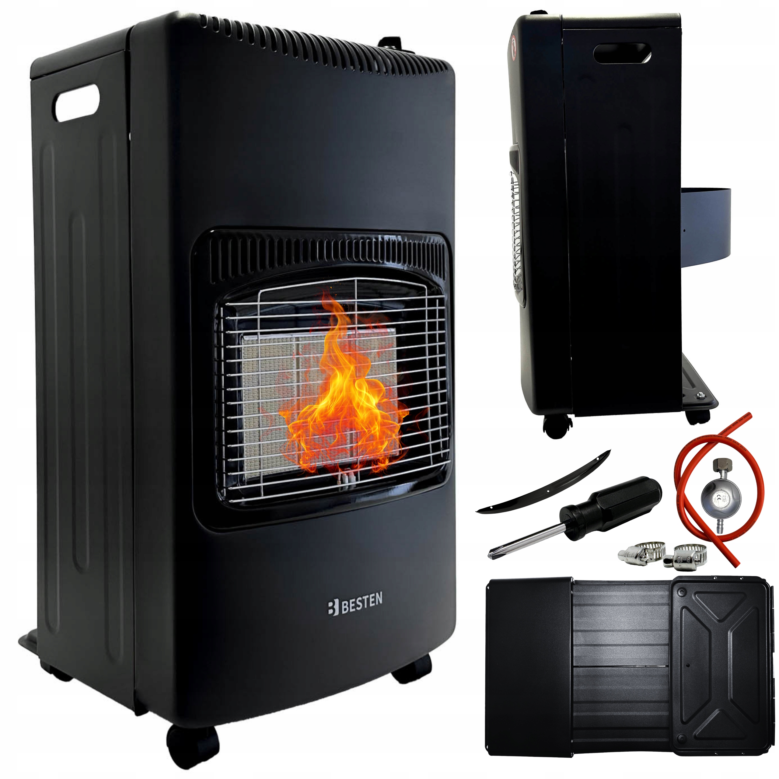 PIECYK GAZOWY NA BUTLE GRZEJNIK PIEC BEZZAPACHOWY LPG WĄŻ REDUKTOR SKŁADANY