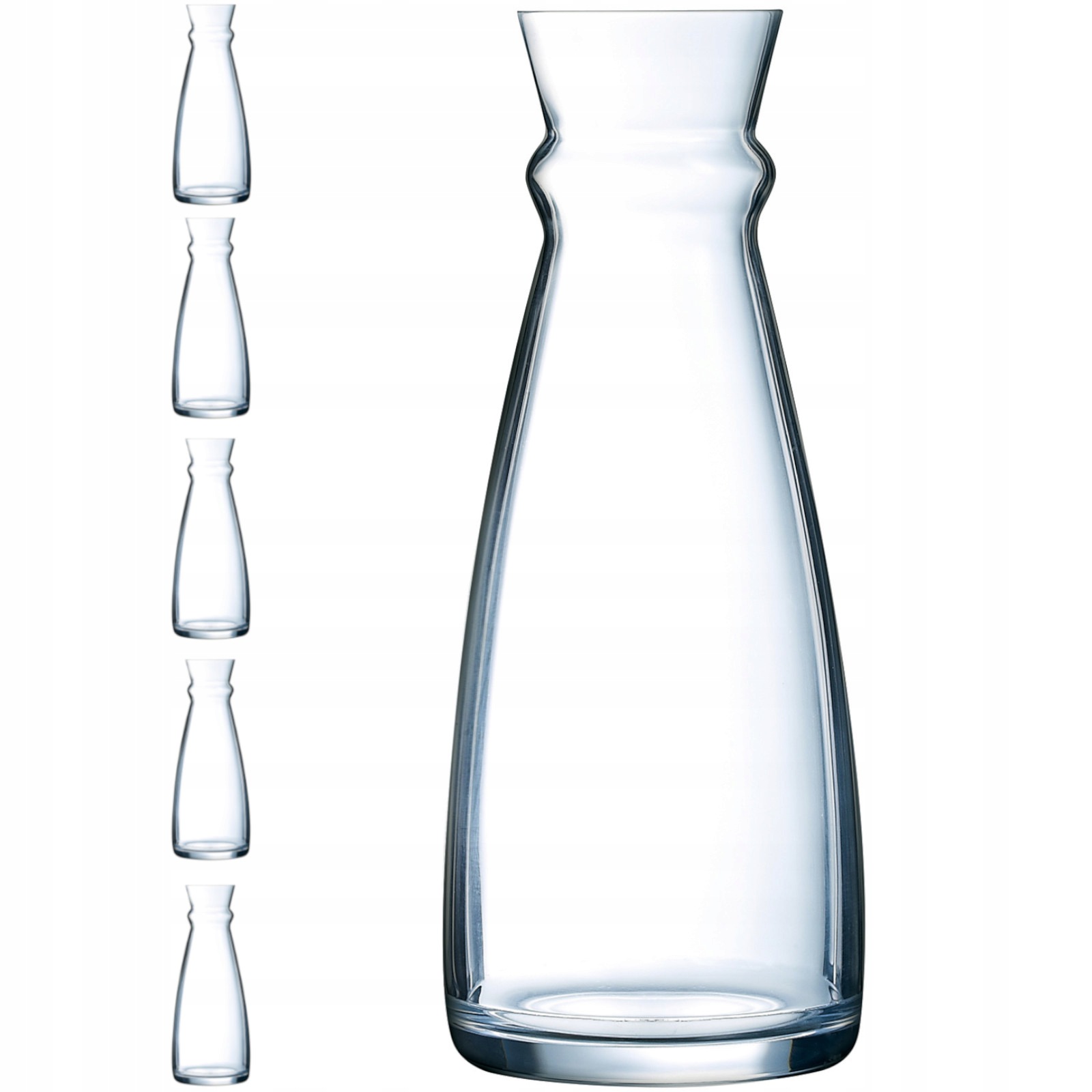 Skleněná karafa na víno a vodu nápojů Arcoroc Fluid 1 l, sada 6 ks
