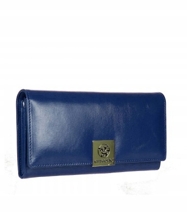 Velká dámská kožená peněženka Gregorio tmavě modrá