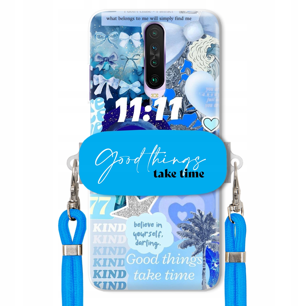 Pouzdro pro Xiaomi Redmi K30 Držák Vodítko Crossbody Good Things Take Time