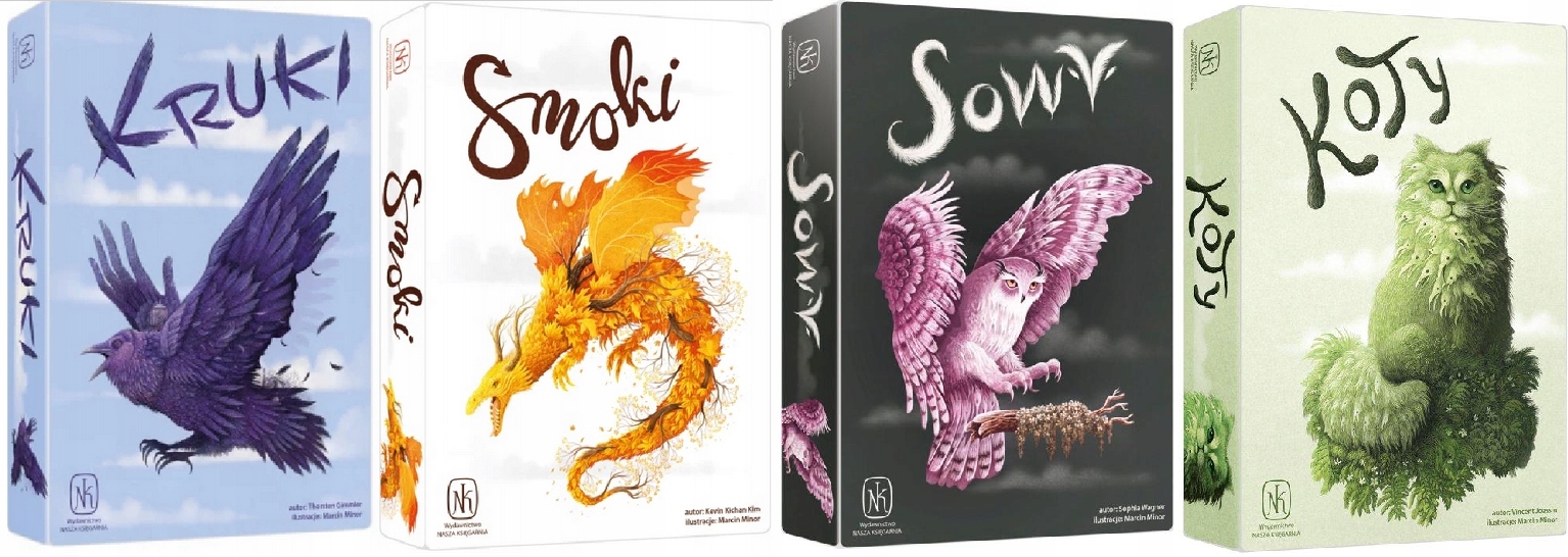 Kruki Smoki Sowy Koty Gra planszowa Nasza Księgarnia