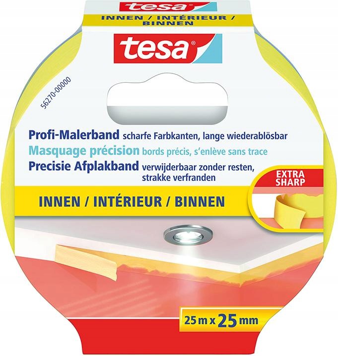 Malířská páska do interiéru 25 mm x 25 m Profi 56270 Tesa 12 ks