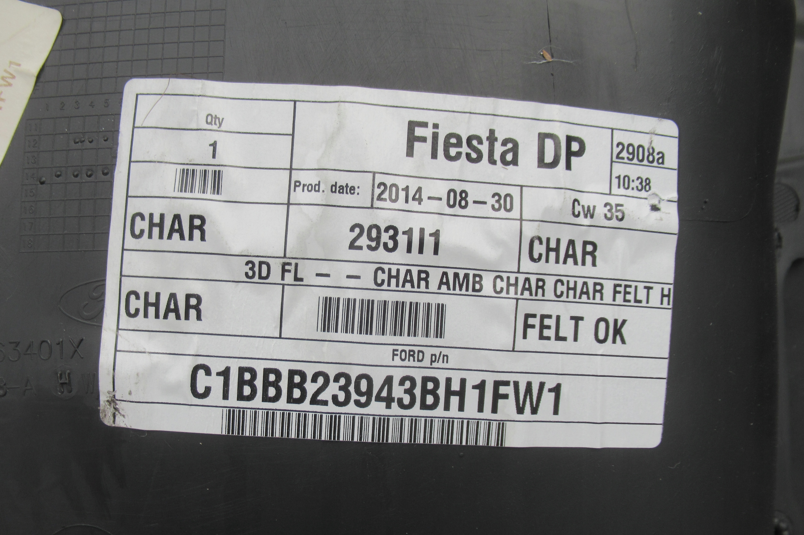 FORD FIESTA MK7 14R side door left front 3D
