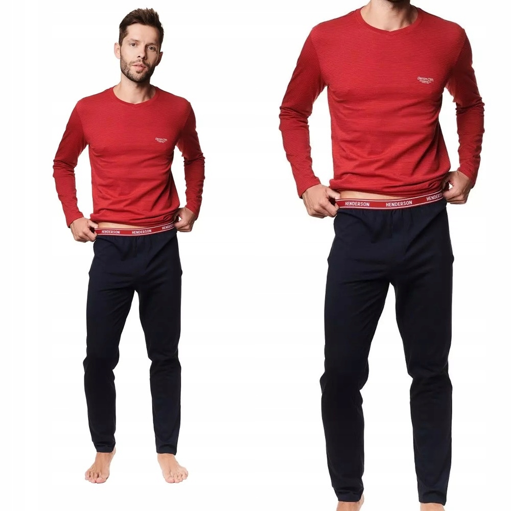 Pánské pyžamo Henderson Mind 39240 XXL 52 Červená