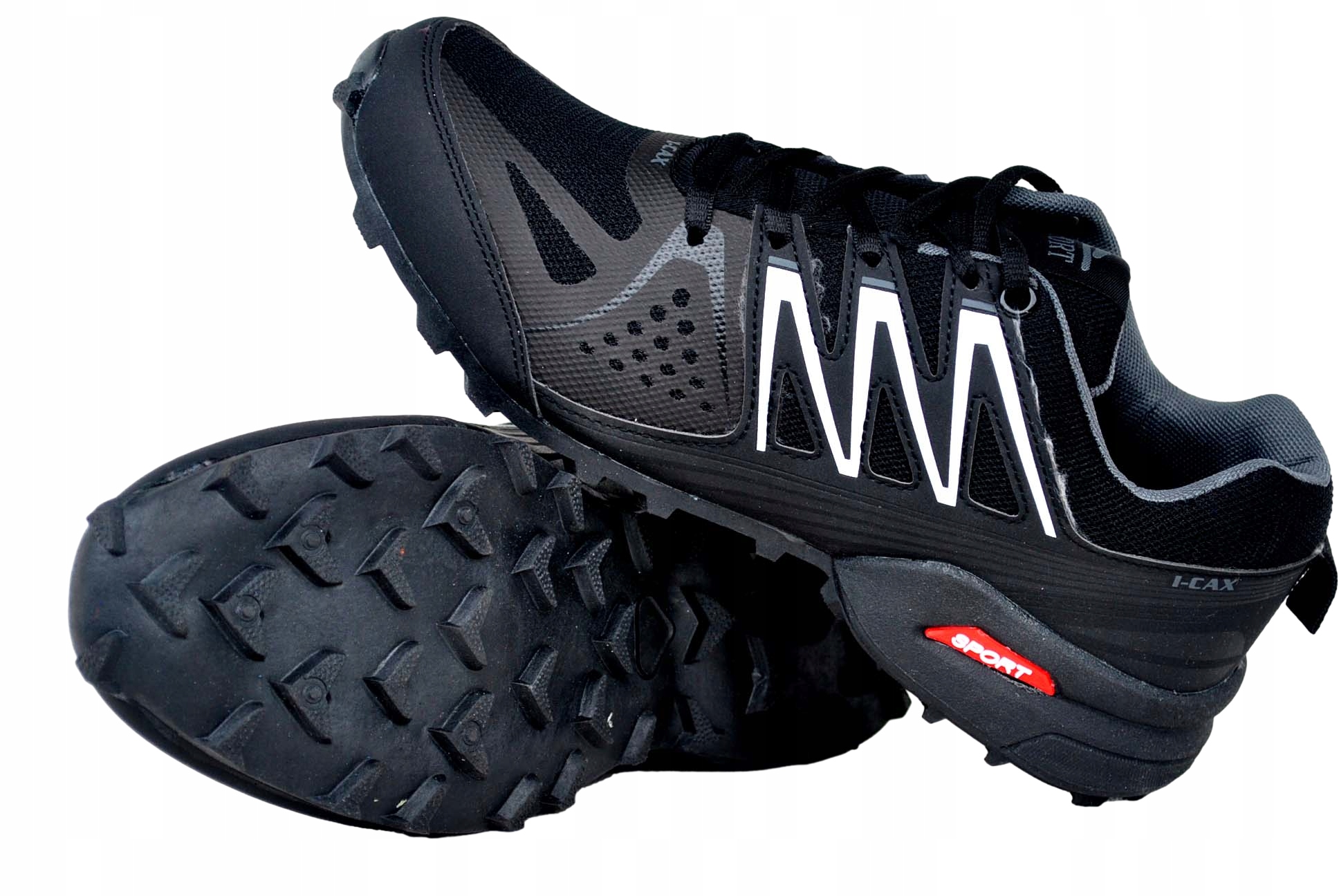 BUTY DO BIEGANIA ROWER OUTDOOR SPORT LEKKIE PIANKA Trekkingowe Kolor czarny