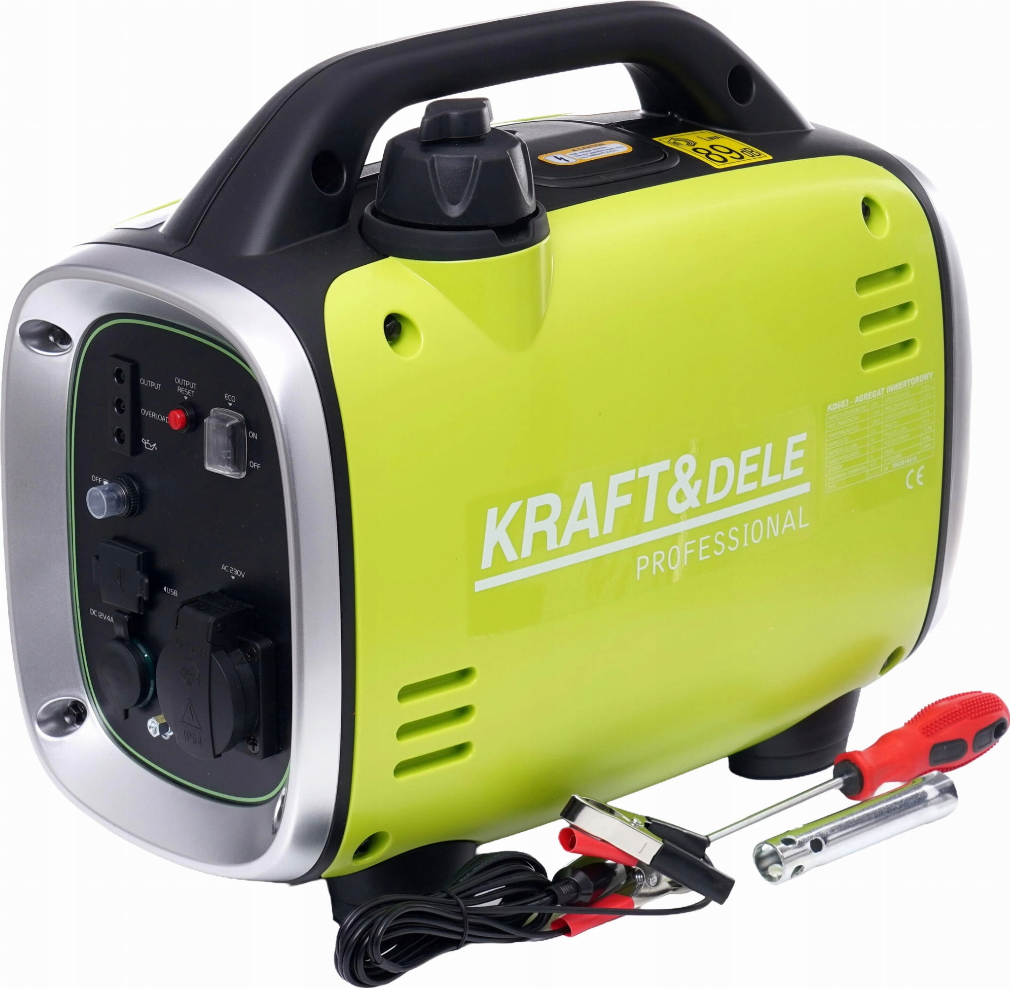 Invertorový Generátor Přenosný Jednofázový Benzín 1300W KD683