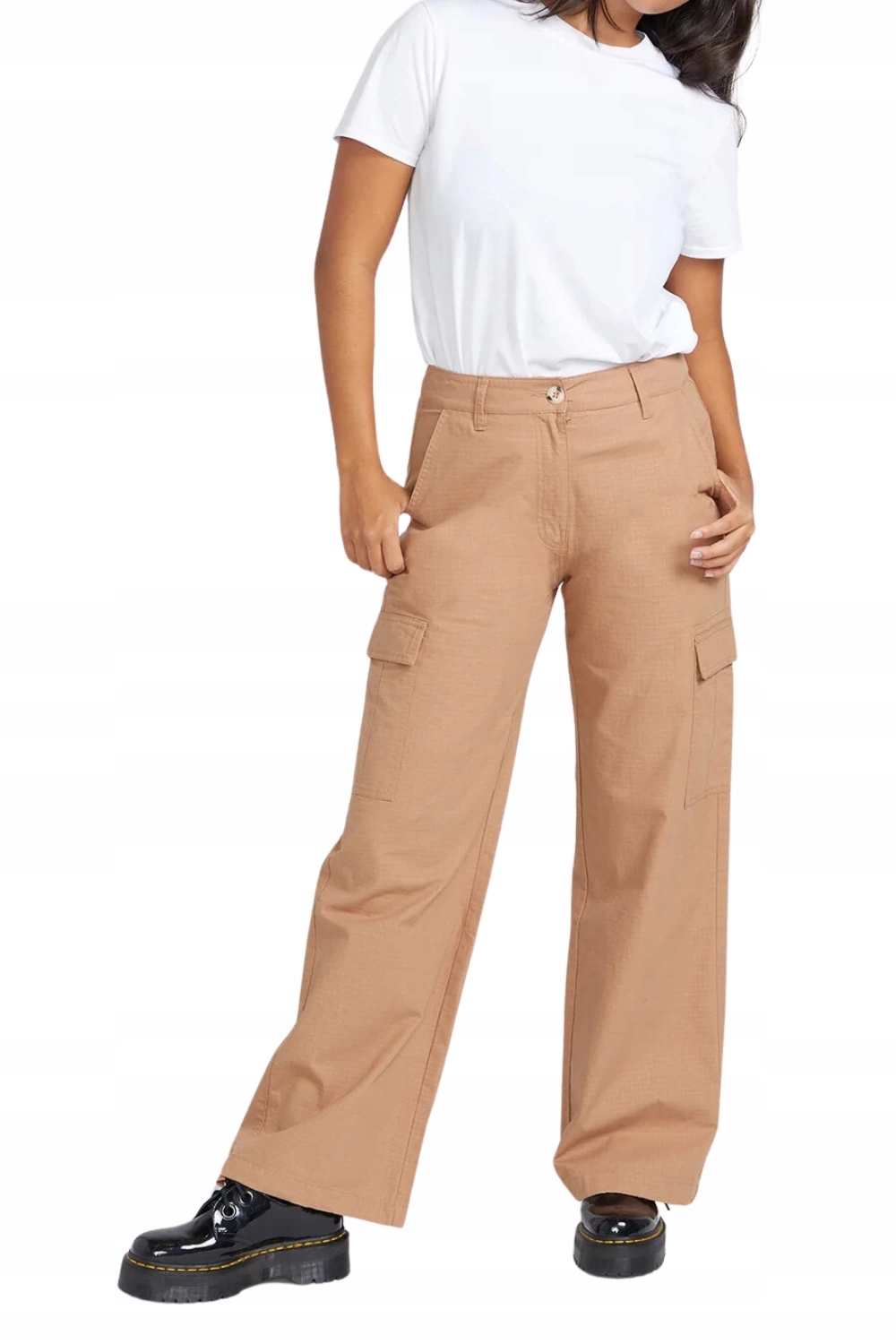 Dámské kalhoty Volcom Cargstone Pant, hnědé, látkové, bavlněné, vel.