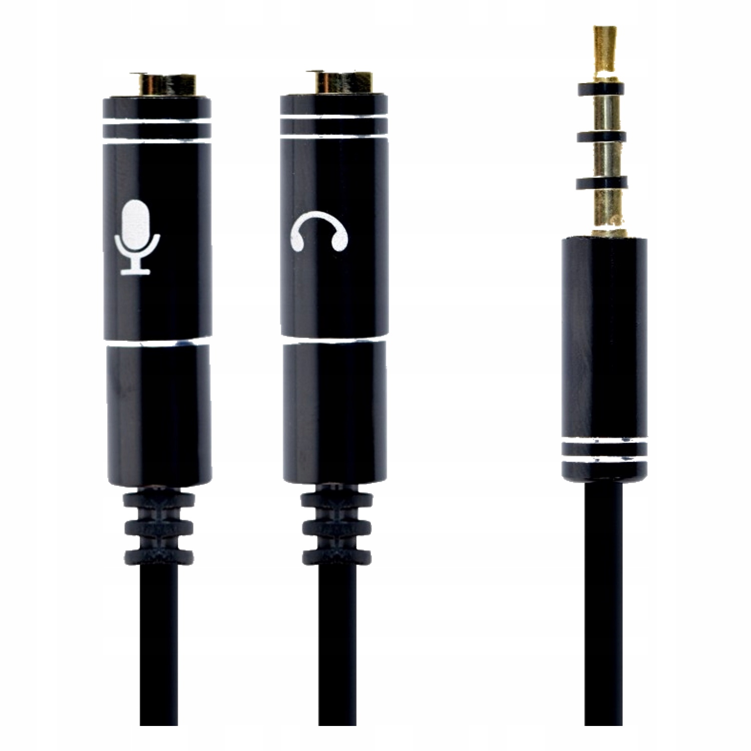 adapter Mini Jack(M) 4PIN - 2x Mini Jack(F) 20 cm Zastosowanie Audio