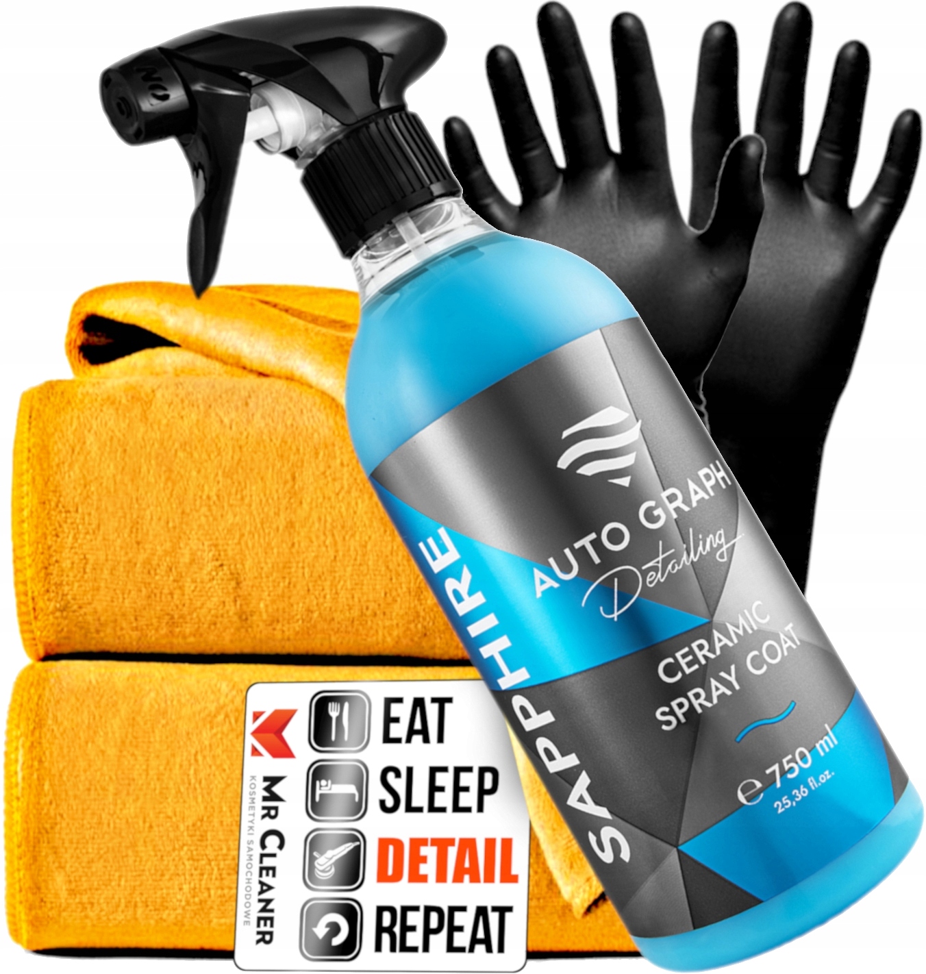 AUTO GRAPH SAPPHIRE CERAMIC SPRAY COAT QD DO LAKIERU POŁYSK OCHRONA 750 ML