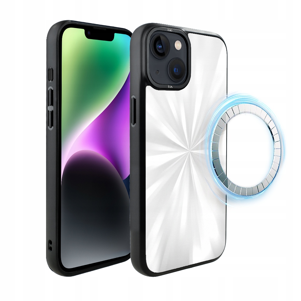 Matné Pouzdro iPhone 14 Ibizu DropGuard s MagSafe, perleťové