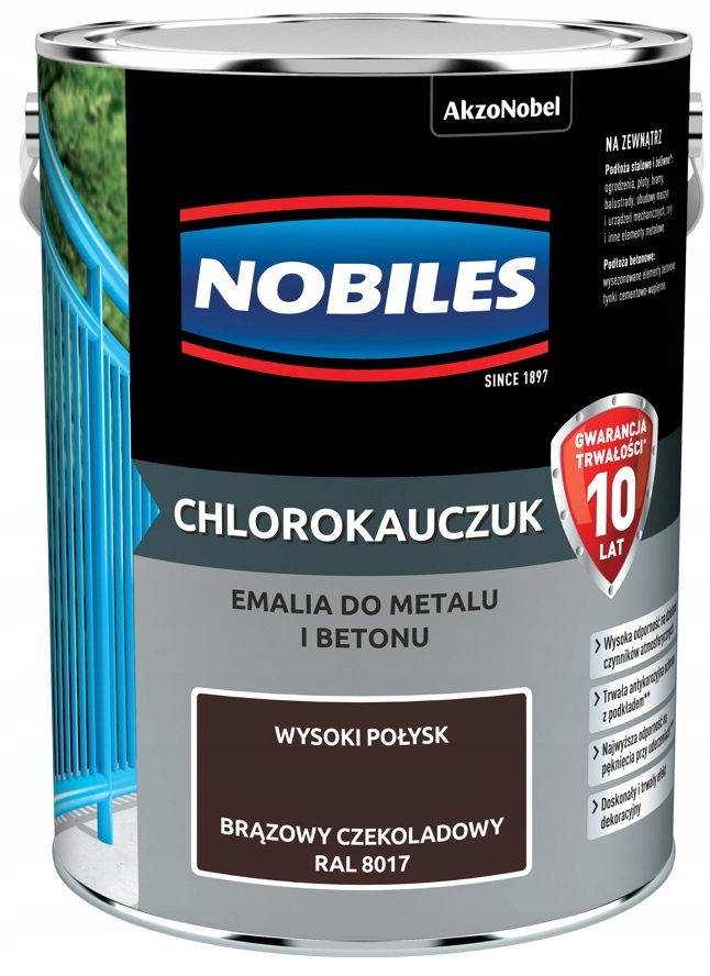 

Farba Nobiles chlorokauczuk, brąz czekoladowy 5l
