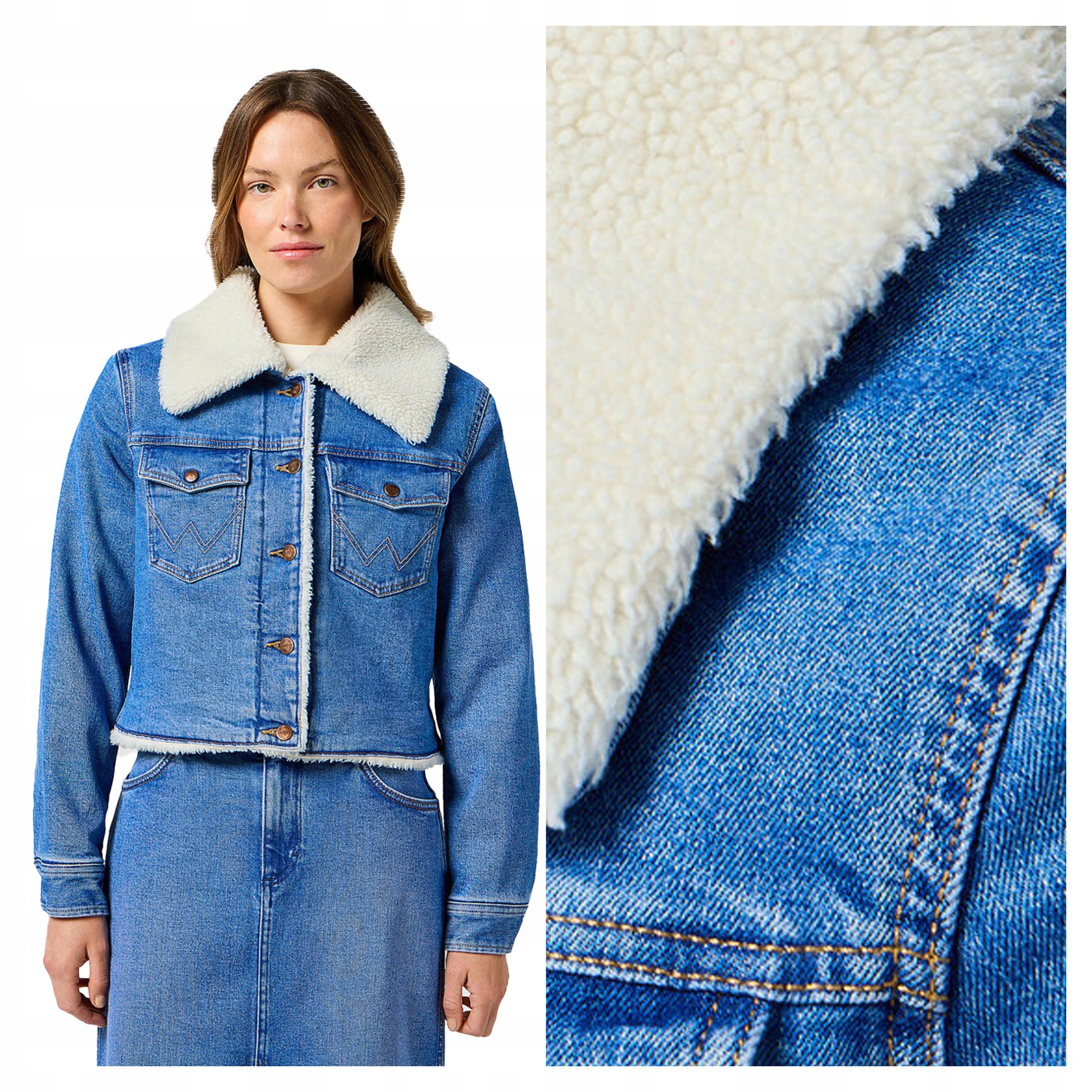 Wrangler Sherpa Jacket Xs Dámská džínová bunda