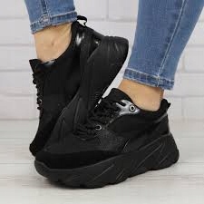 Tenisky Adidasy na silné podrážce, velikost 39, černé