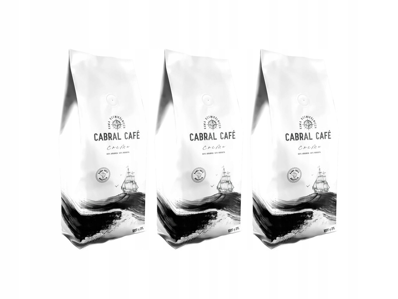 Kawa ziarnista Cabral Cafe Crema 3 x 1 kg (Rzemieślnicza)