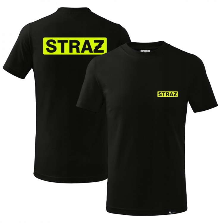 

KS27f - 122 / Koszulka dziecięca Straż nadruk fluo