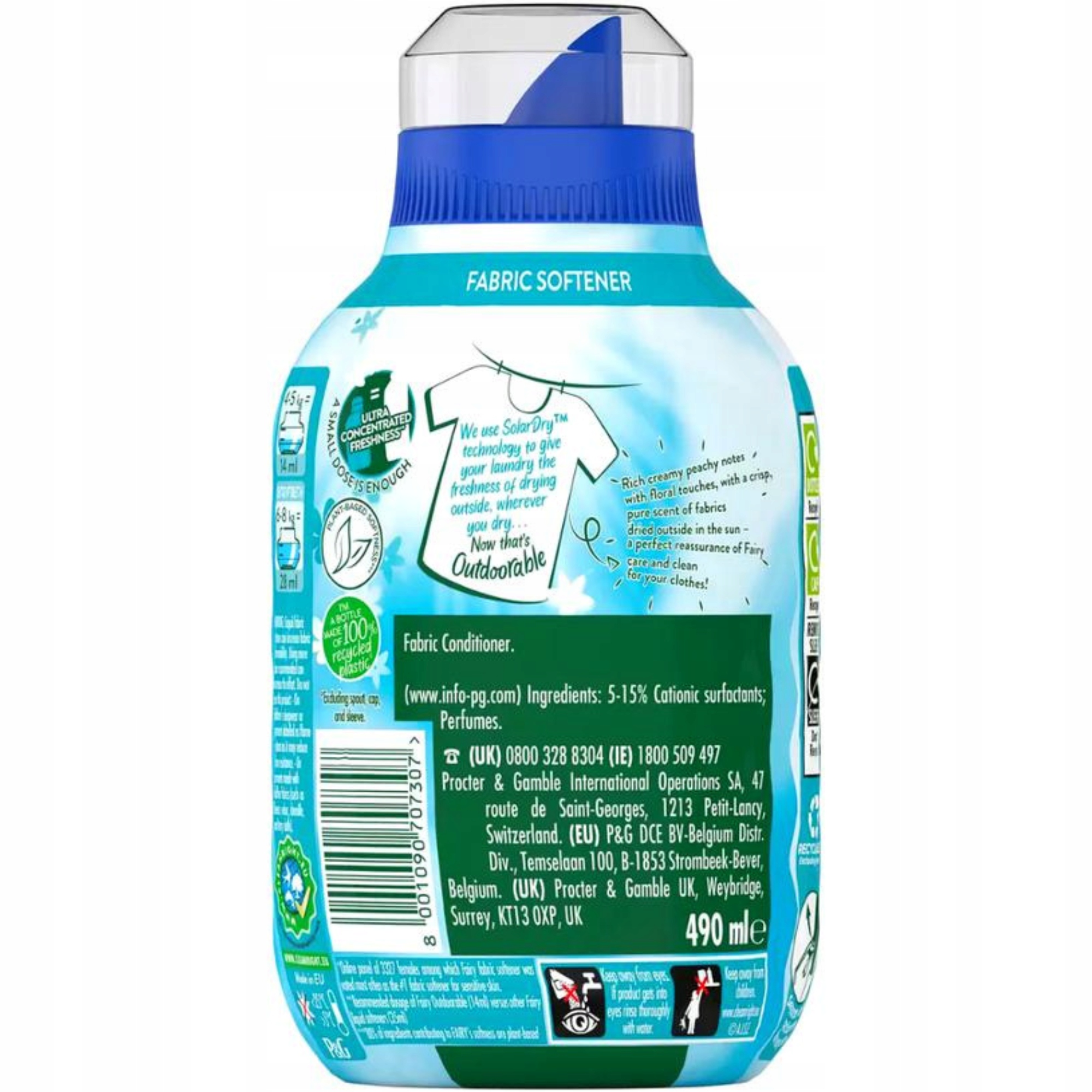 Płyn do Płukania Fairy Ultra Skoncentrowany Hypoalergiczny 35prań 490ml Marka Fairy Professional