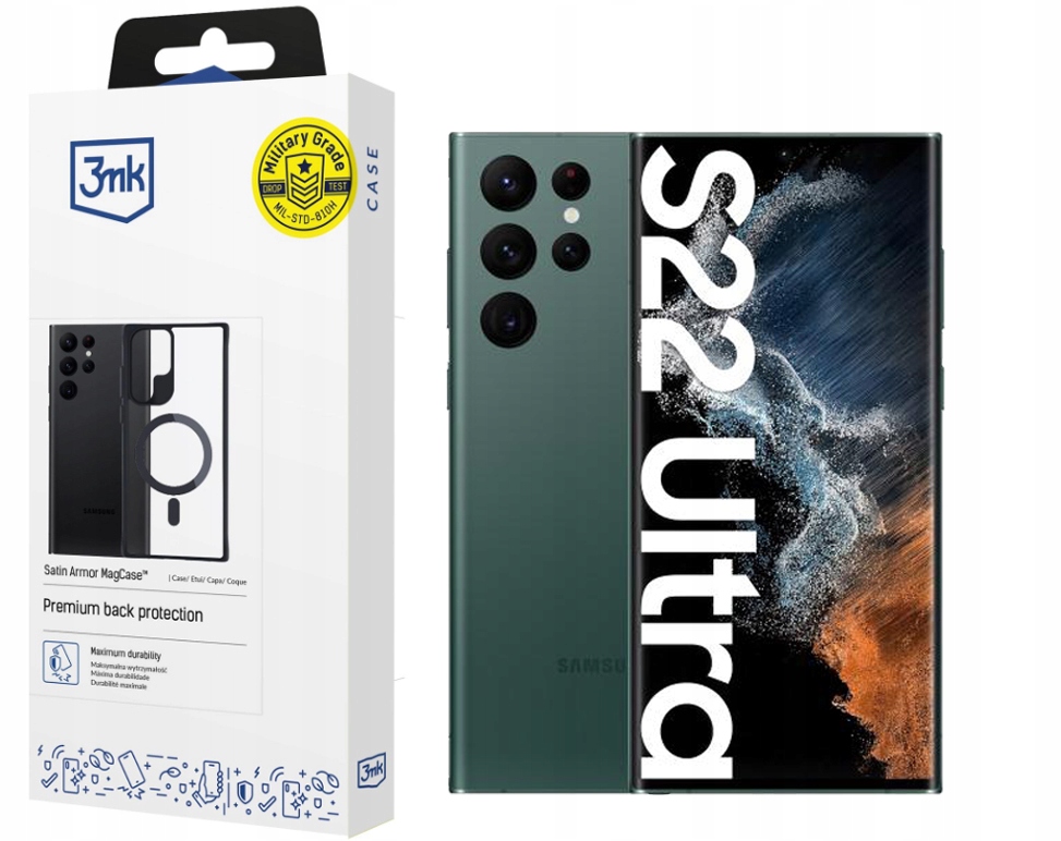 Pouzdro Satin Armor MagCase 3MK pro Samsung Galaxy S22 Ultra