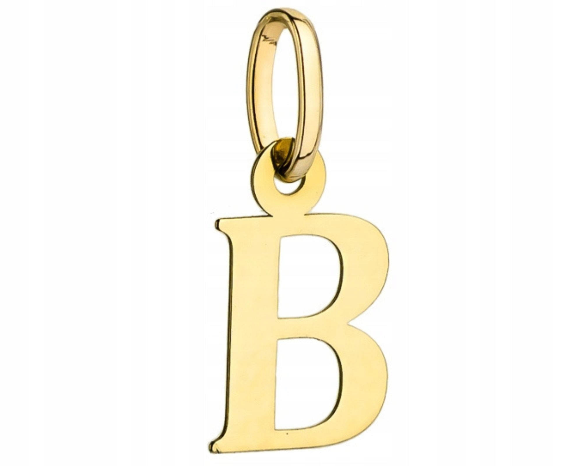 Zlatý přívěsek přívěsek s písmenem B gravírování