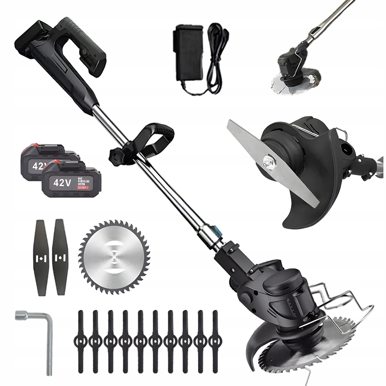 Podkaszarka Akumulatorowa Elektryczna Kosa Wykaszarka Do Trawy 2XAKU