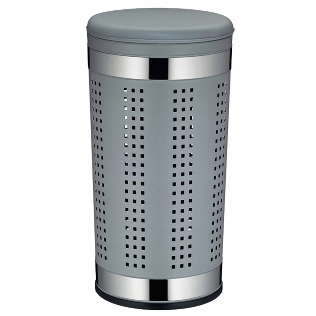 

Kosz Na Pranie Bieliznę Pufa 2W1 Skóra Szary Kela