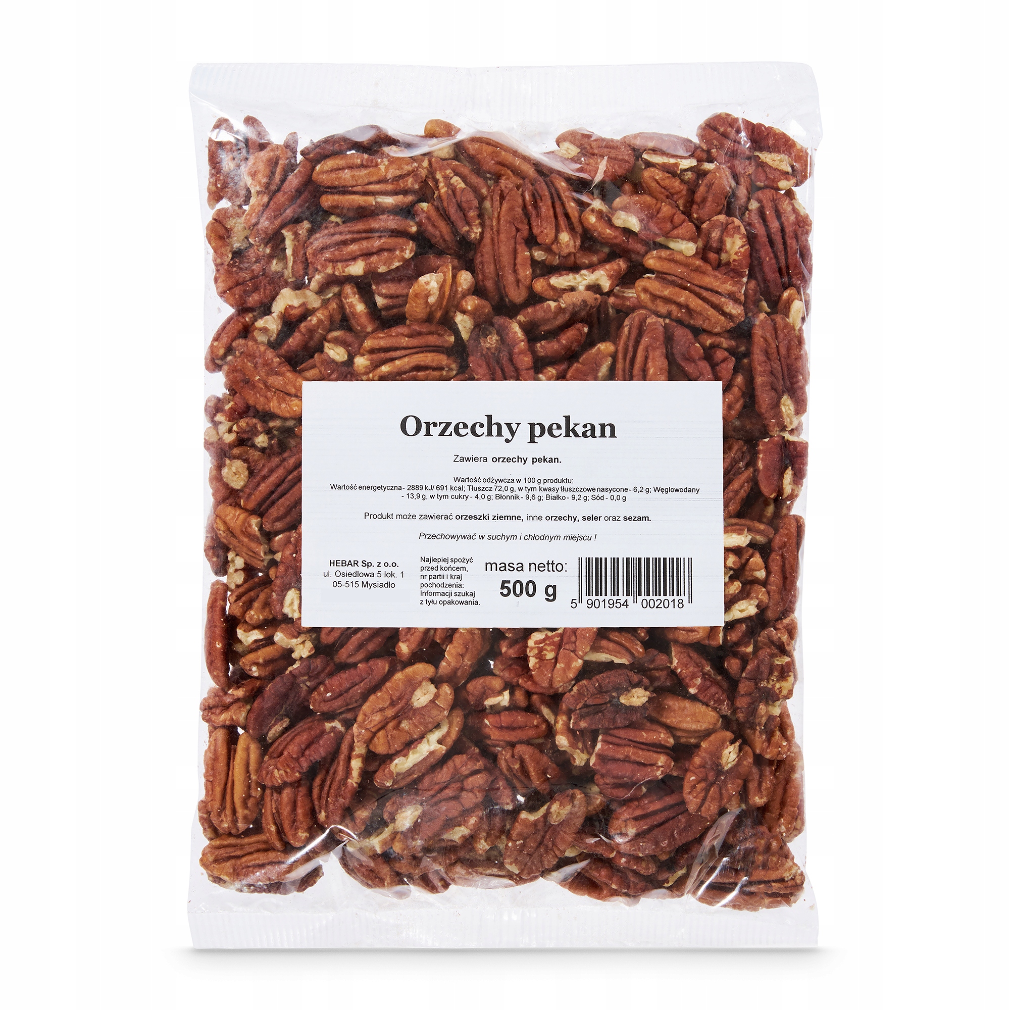 ORZECHY PEKAN POŁÓWKI DOBREJ JAKOŚCI 500 g ZDROWE