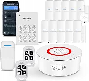 Zestaw Alarmowy Agshome 15-CZĘŚCIOWY, Wi-fi Smart Alarm, Aplikacja Push