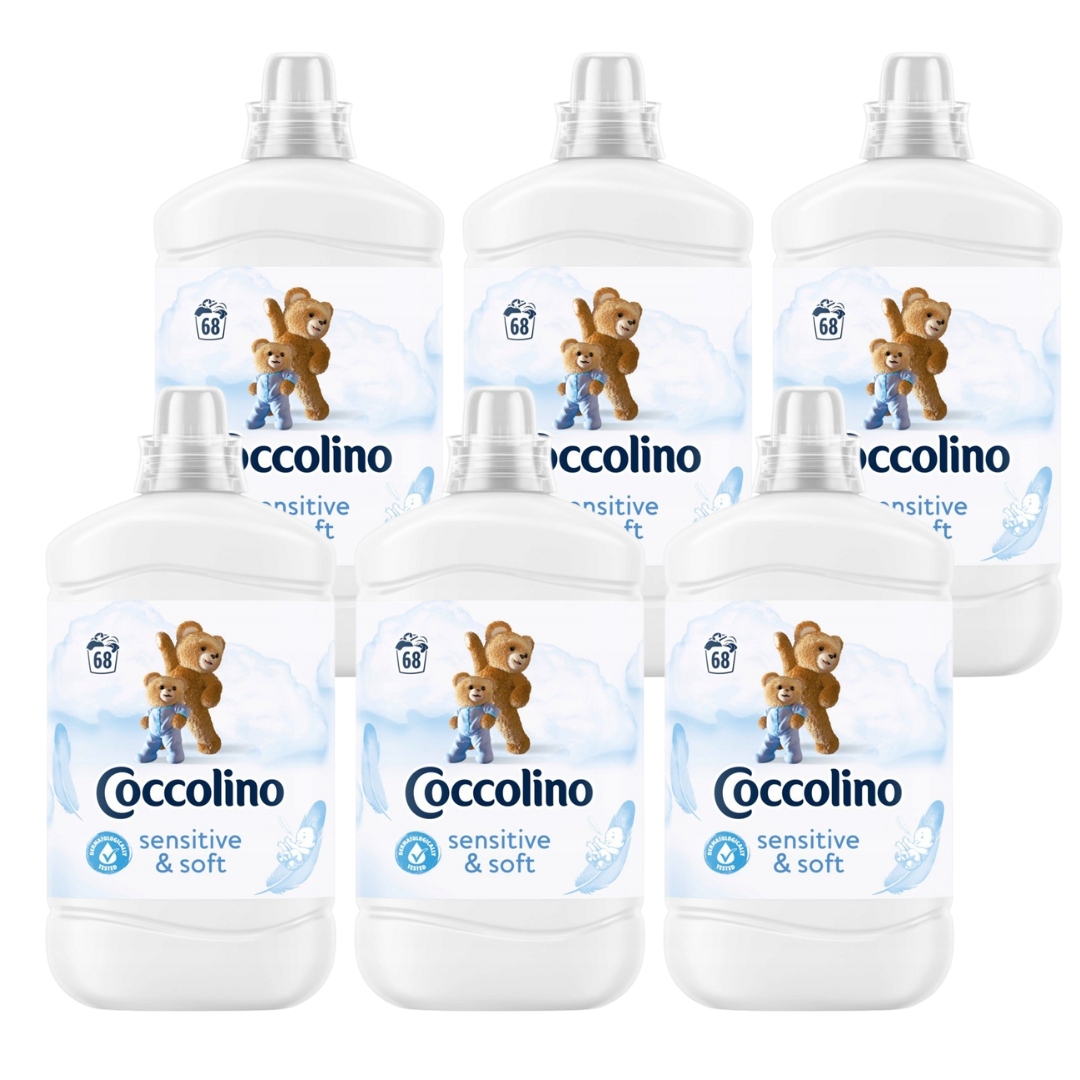 Coccolino Sensitive & Soft Płyn do Płukania Tkanin 6x1,7L
