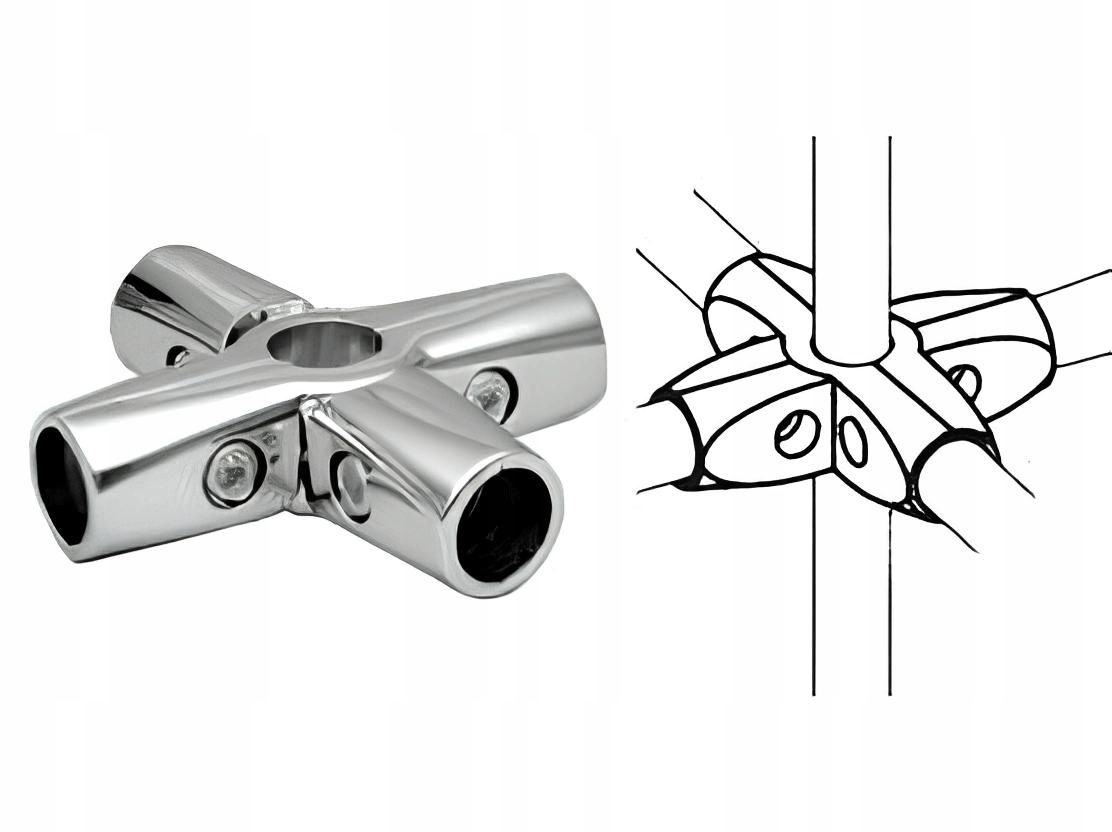 ZŁĄCZE CZTERORAMIENNE R45 RURA fi25mm SKLEP c1 EAN (GTIN) 3664012629153