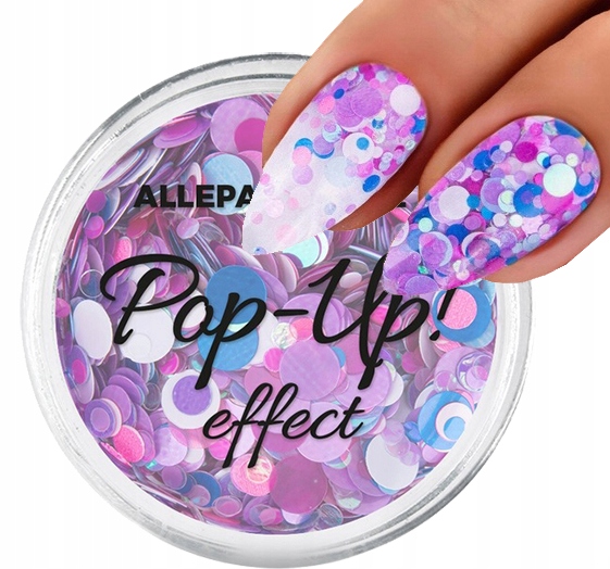 

Pyłek Ozdoba do paznokci Pop-Up konfetti Nr6