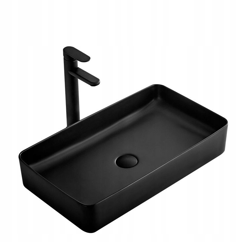Umywalka nablatowa Denis 61x35 czarna matowa (REA-U3690) /po/
