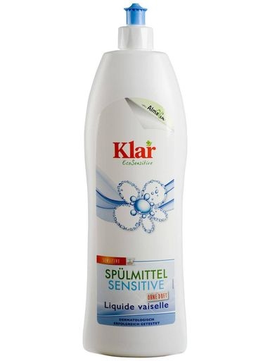 Levně 2x Klar Tekutý prostředek na mytí nádobí sensitive Eco 1 l