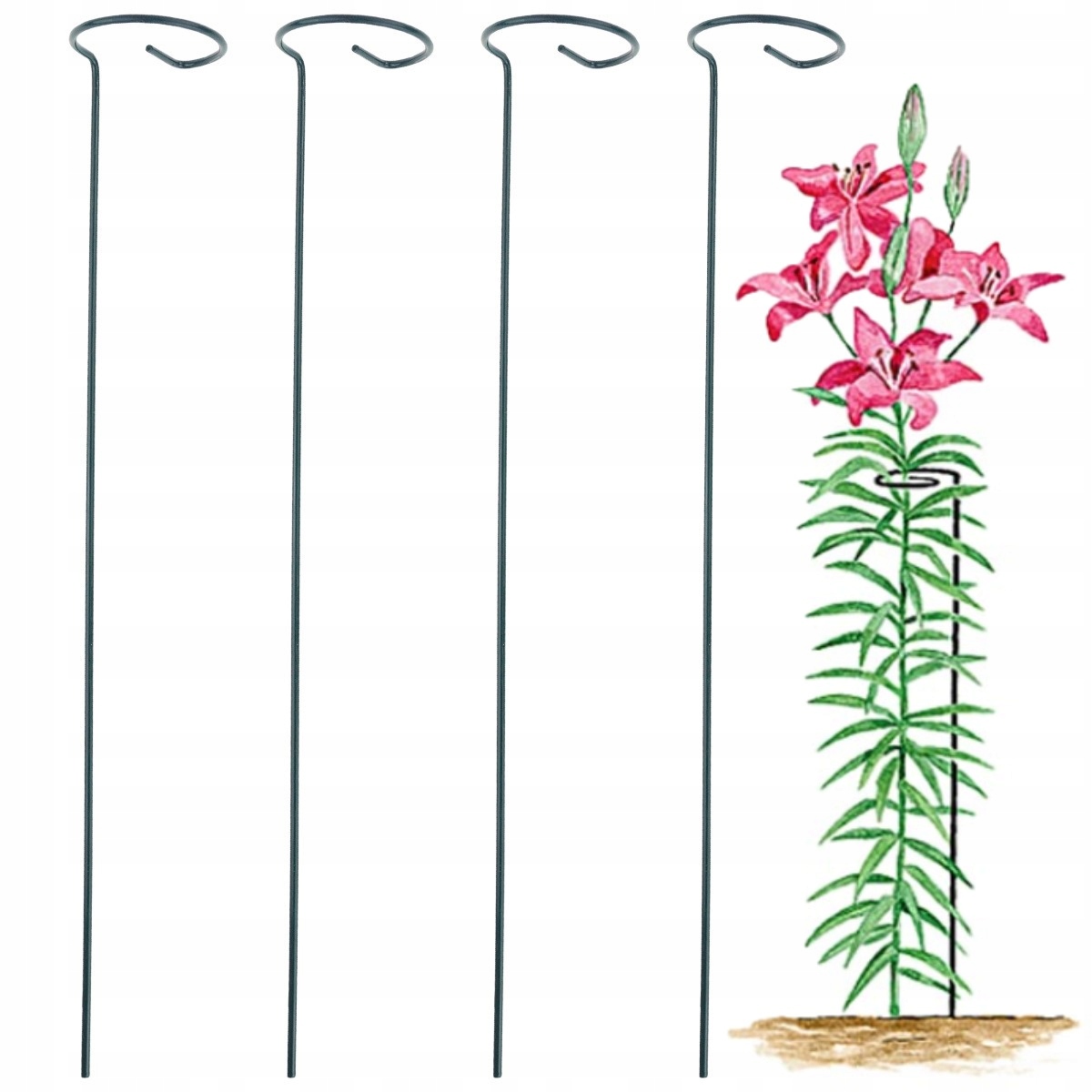 ПОДСТАВКА ДЛЯ САДОВЫХ РАСТЕНИЙ, ПОДСТАВКА ДЛЯ ЦВЕТОВ, 5 ШТ., МЕТАЛЛИЧЕСКАЯ ПОДСТАВКА