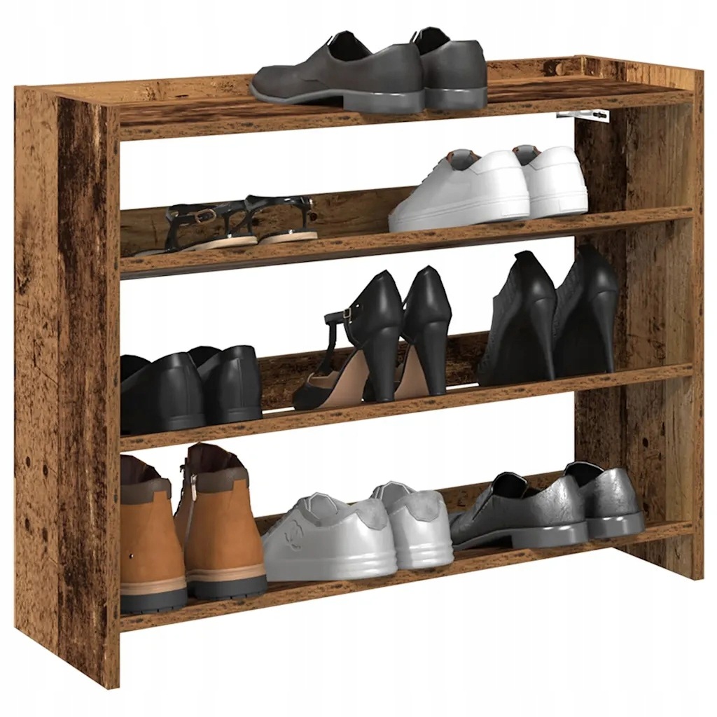 vidaXL Botník old wood 80x25x62 kompozitní dřevo
