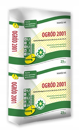 Ogród 2001 Uniwersalny 25kg Nawóz do warzyw, owoców, drzew, innych roślin