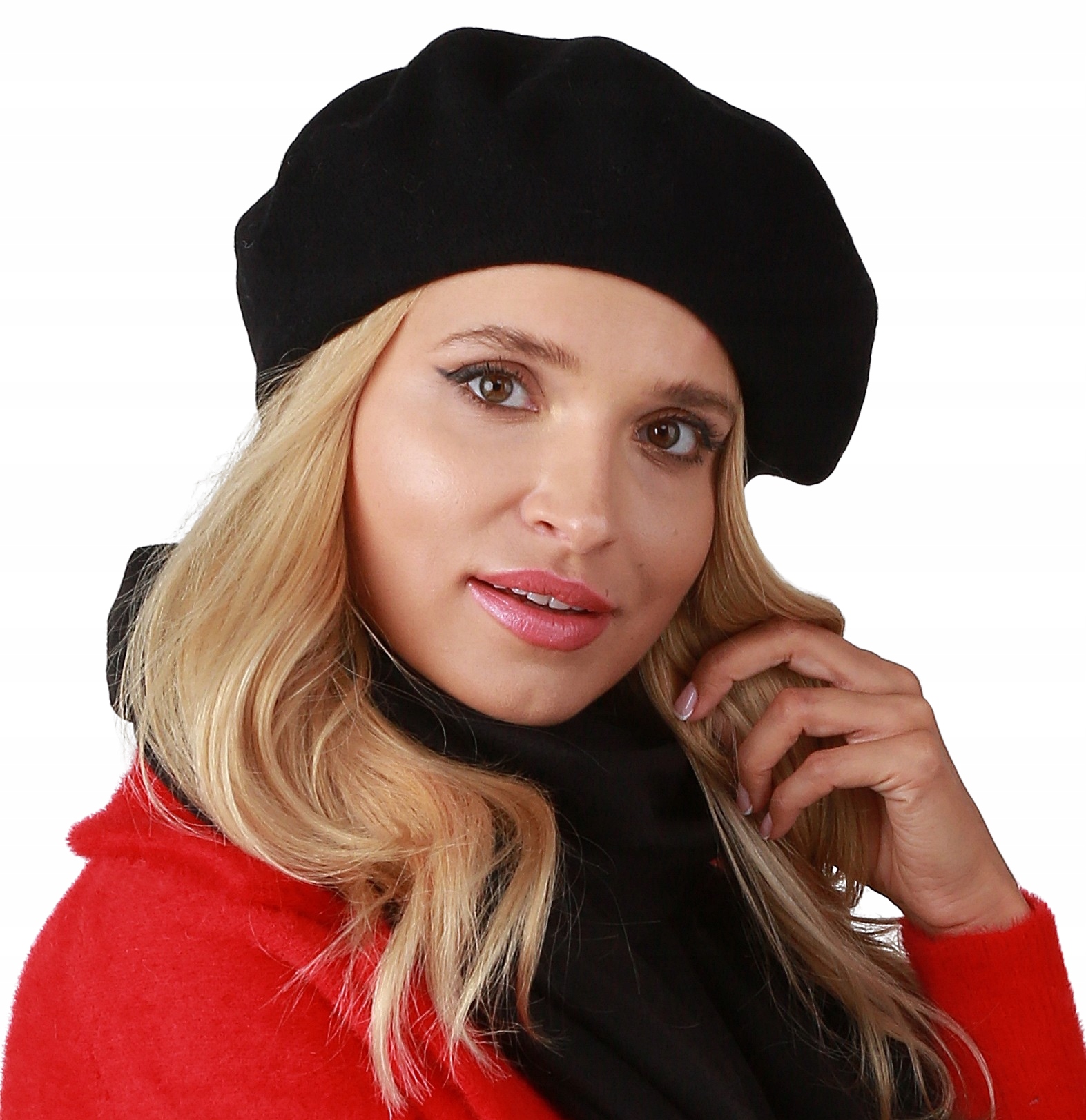 

Klasyczny Beret w stylu francuskim one size Czarny