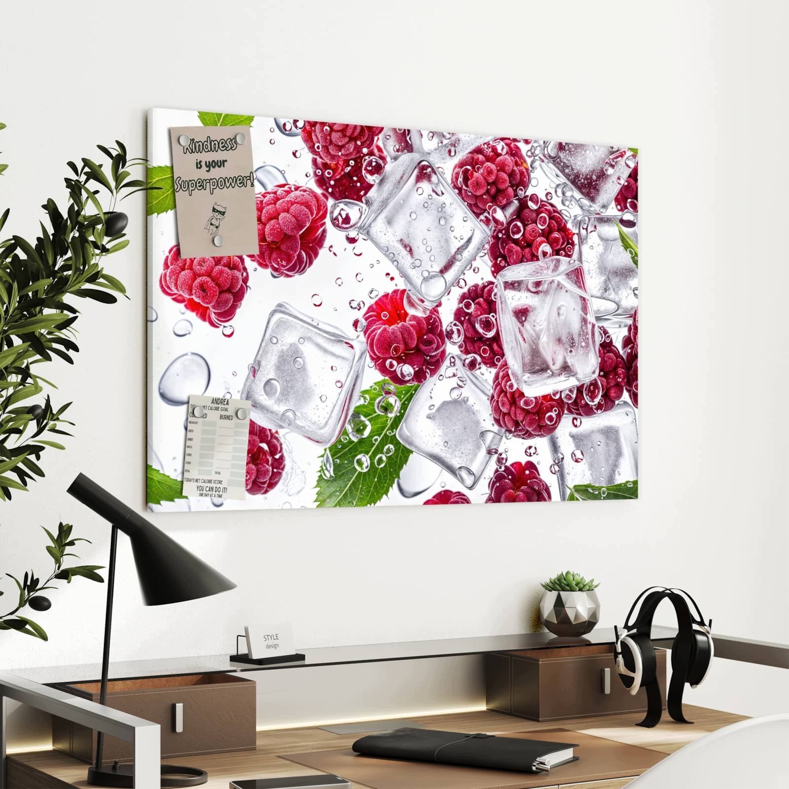 Magnetická tabule Zmrzlina malinové 90 × 60 cm