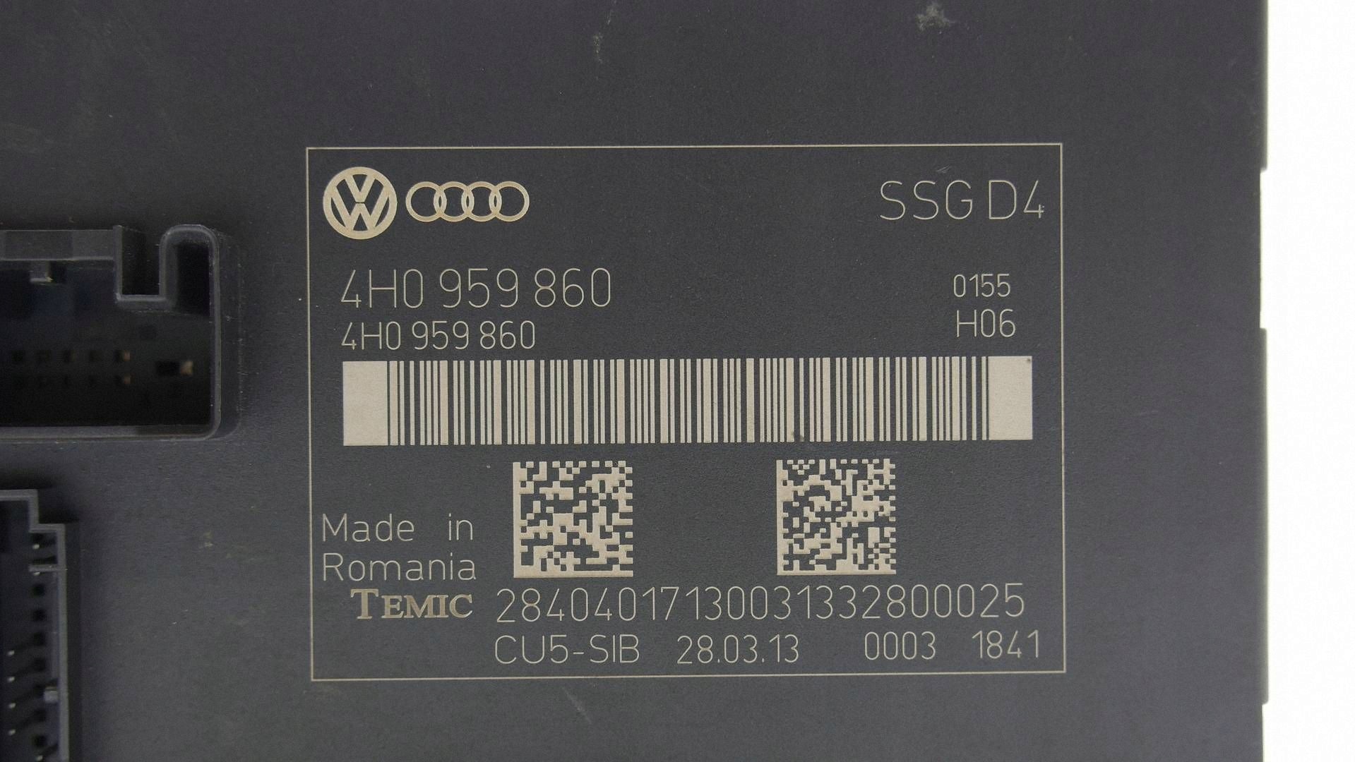 Module STERONIK Siège Arrière AUDI A8 D4 4H 4H0959860