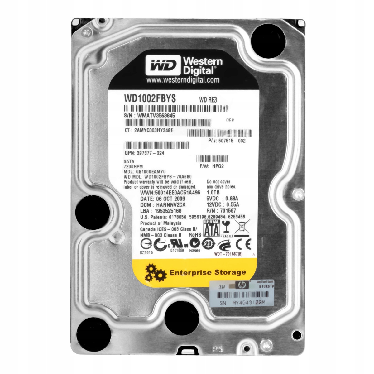 Hp 507515-002 1TB 7.2K 32MB Sata II 3.5'' GB1000EAMYC