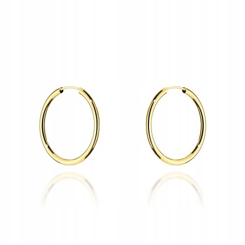 lehké kruhové Náušnice 2,2 cm, ryzost 585