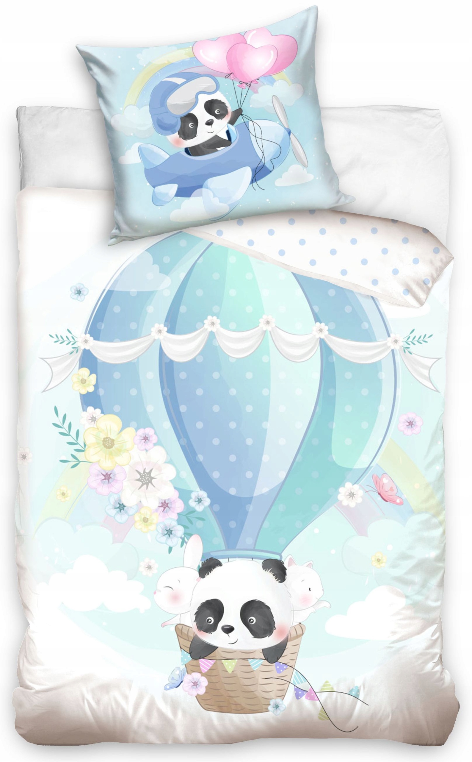 

Dziecięca Pościel Panda W Balonie Miś 140x200