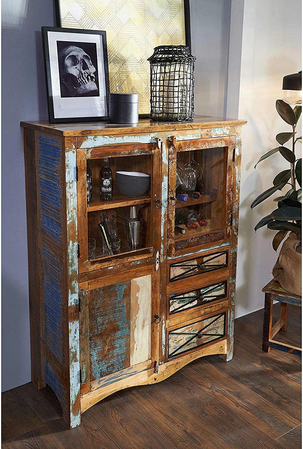 WITRYNA Indyjska Lite Drewno Kolonialna SPIRIT Typ stojąca