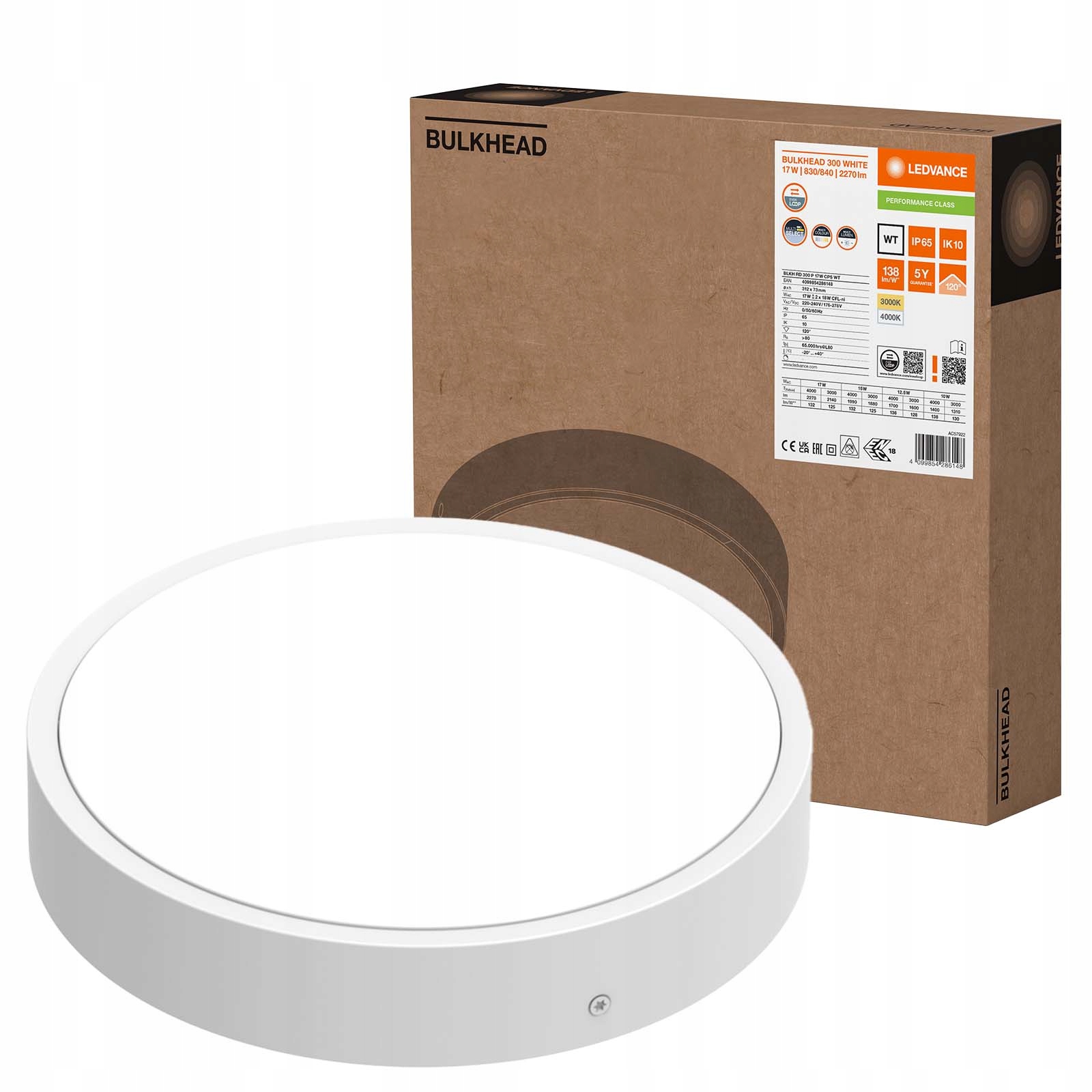 Led lampa 10W 1220lm IP65 Núdzový modul s snímačom pohybu a súmraku