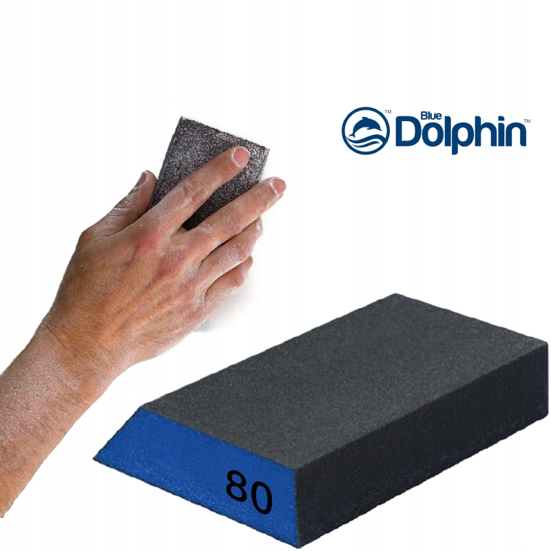 Gąbka kostka klocek ścięta Blue Dolphin gr. 80