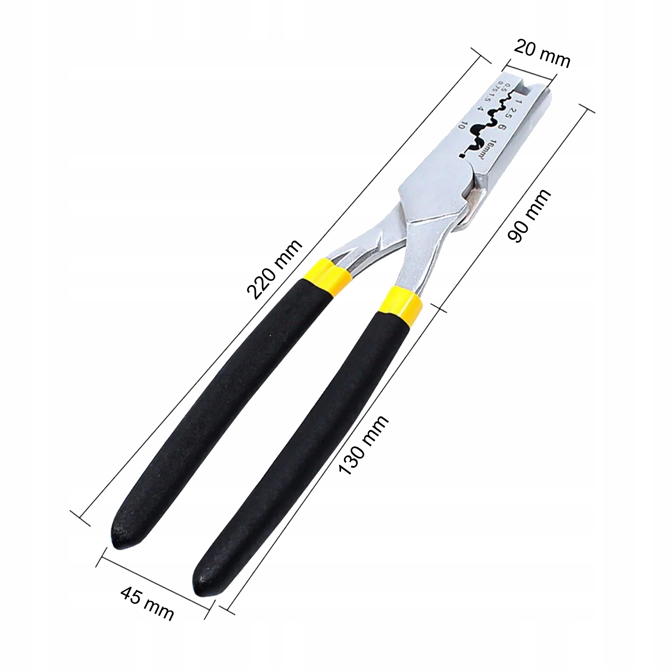 ZACISKARKA PRASKA DO KABLI PRZEWODÓW TULEJEK KOŃCÓWEK 0,5-16 MM Marka bez marki