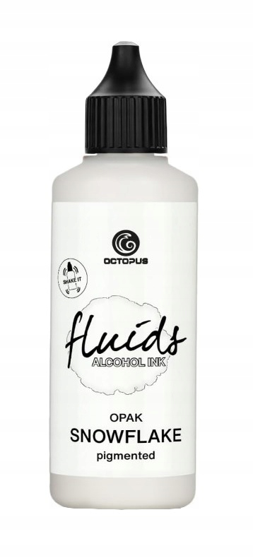 Octopus Fluids Alkoholový inkoust Snowflake pro pryskyřičnou malbu bílý 100 ml