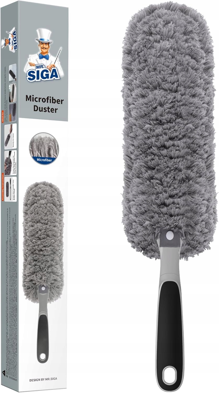 Mr.siga metla z mikrovlákna šedá [45 5 x 11 cm] ergonomická, omyvatelná