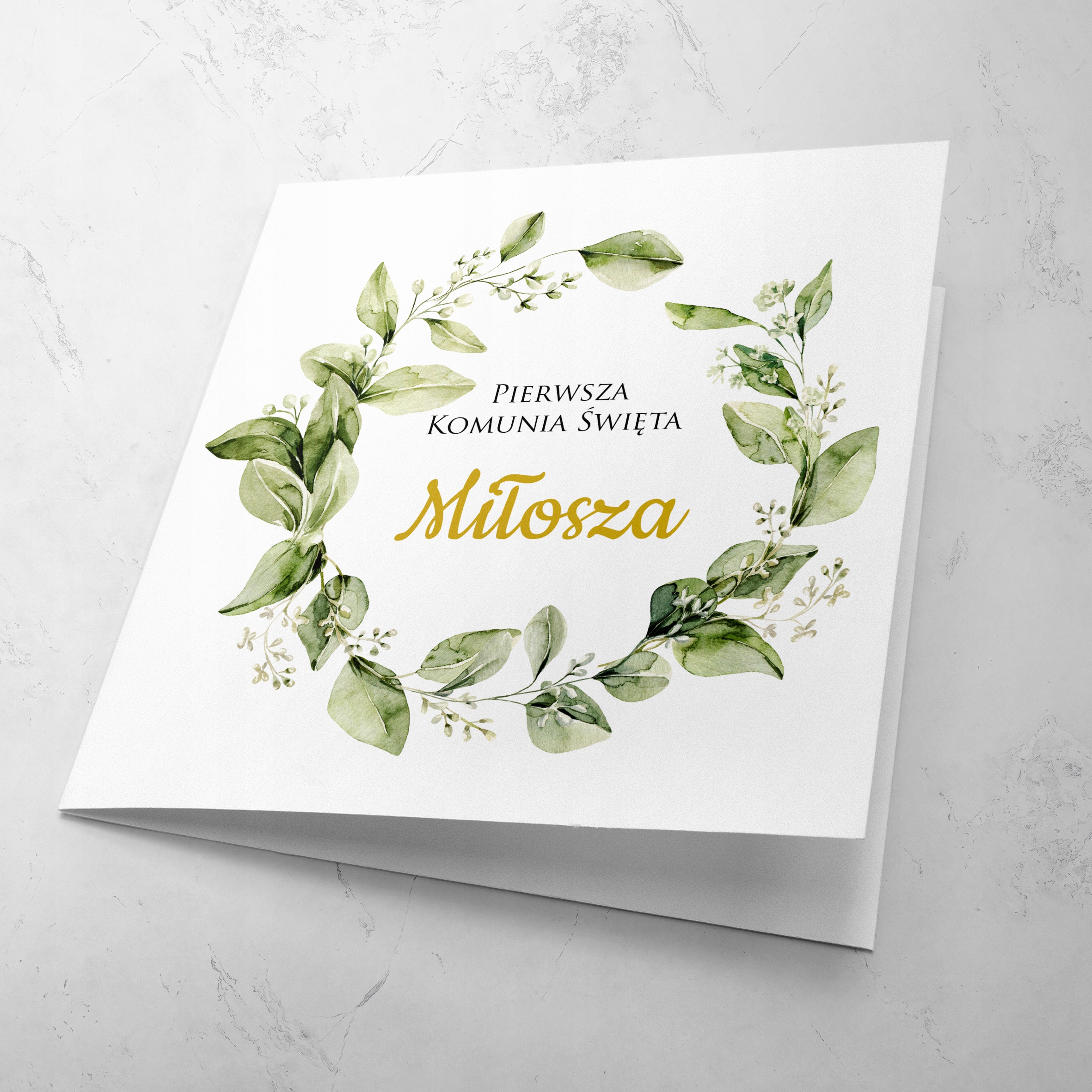 Zaproszenie na pierwszą komunię IMIĘ i KOPERTA Wysokość produktu 13.5 cm